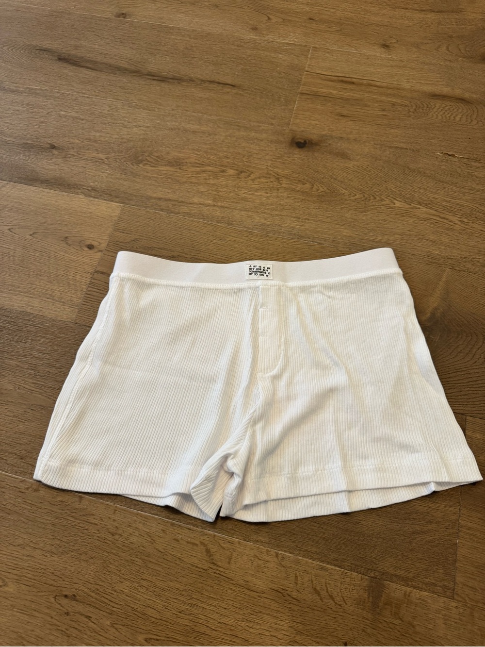 WEEKDAY White Ribbed Tank & Shorts Sleep Set - Picture 2 of 6